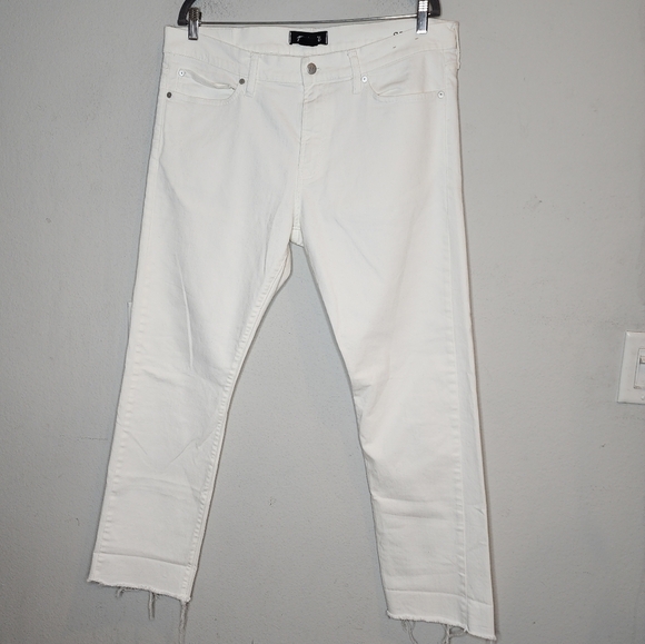 Madewell Slim Everyday Flex White Jeans Men's Size 36 (Cut Off 29" Inseam) - Picture 1 of 15